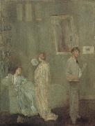 James Abbot McNeill Whistler The Artist s Studio painting